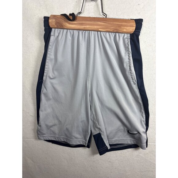 Nike Dri-FIT Mens Athletic Shorts Size L Gray & Navy Polyester - Picture 1 of 7